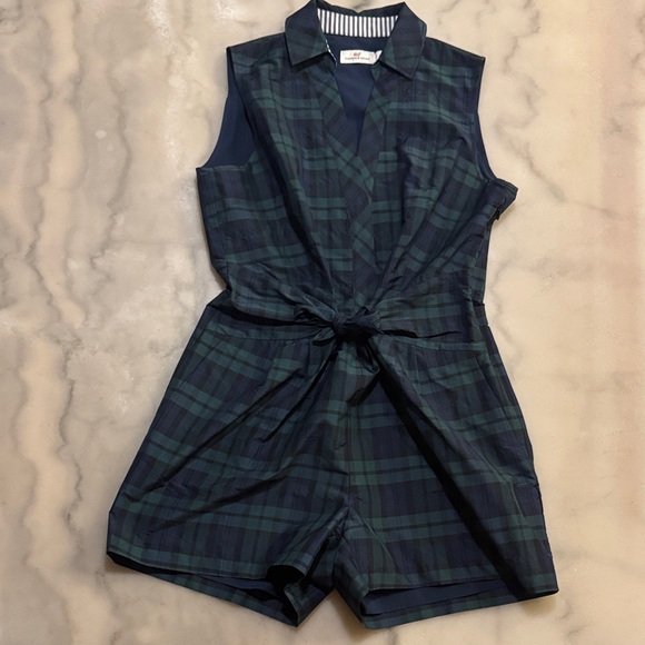 Vineyard Vines Pants - Vineyard Vines Plaid Sleeveless Romper